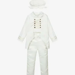 Boys Ivory Velvet Suit