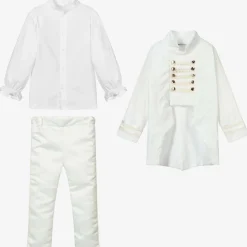 Boys Ivory Velvet Suit