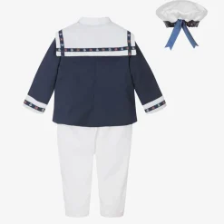 Boys Navy Blue & White Sailor Suit