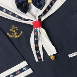 Boys Navy Blue & White Sailor Suit