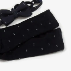 Boys Navy Blue Bow Tie & Sock Set