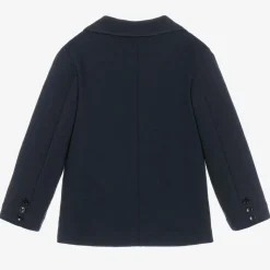 Boys Navy Blue Cotton Blazer
