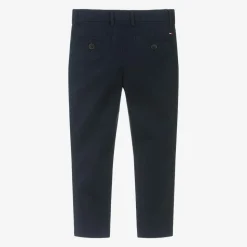 Boys Navy Blue Cotton Chino Trousers