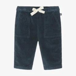 Boys Navy Blue Cotton Corduroy Trousers