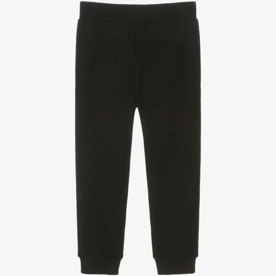 Boys Navy Blue Cotton Eagle Joggers