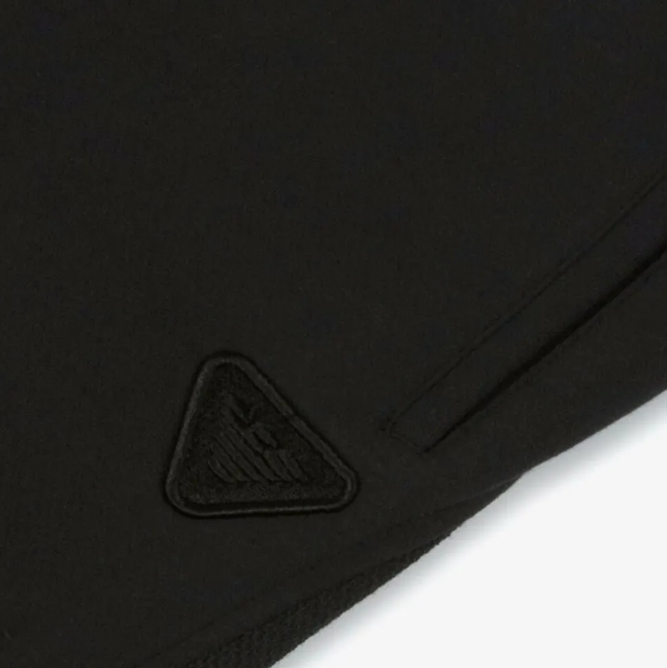 Boys Navy Blue Cotton Eagle Joggers