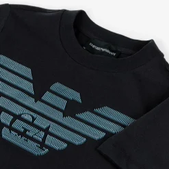 Boys Navy Blue Cotton Eagle T-Shirt