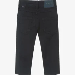 Boys Navy Blue Cotton Jeans