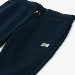 Boys Navy Blue Cotton Joggers