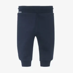Boys Navy Blue Cotton Joggers