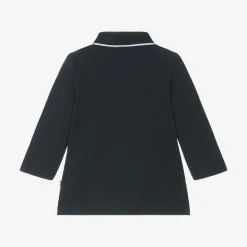 Boys Navy Blue Cotton Polo Shirt