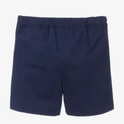 Boys Navy Blue Cotton Shorts