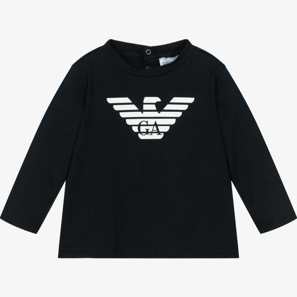 Boys Navy Blue Cotton Top