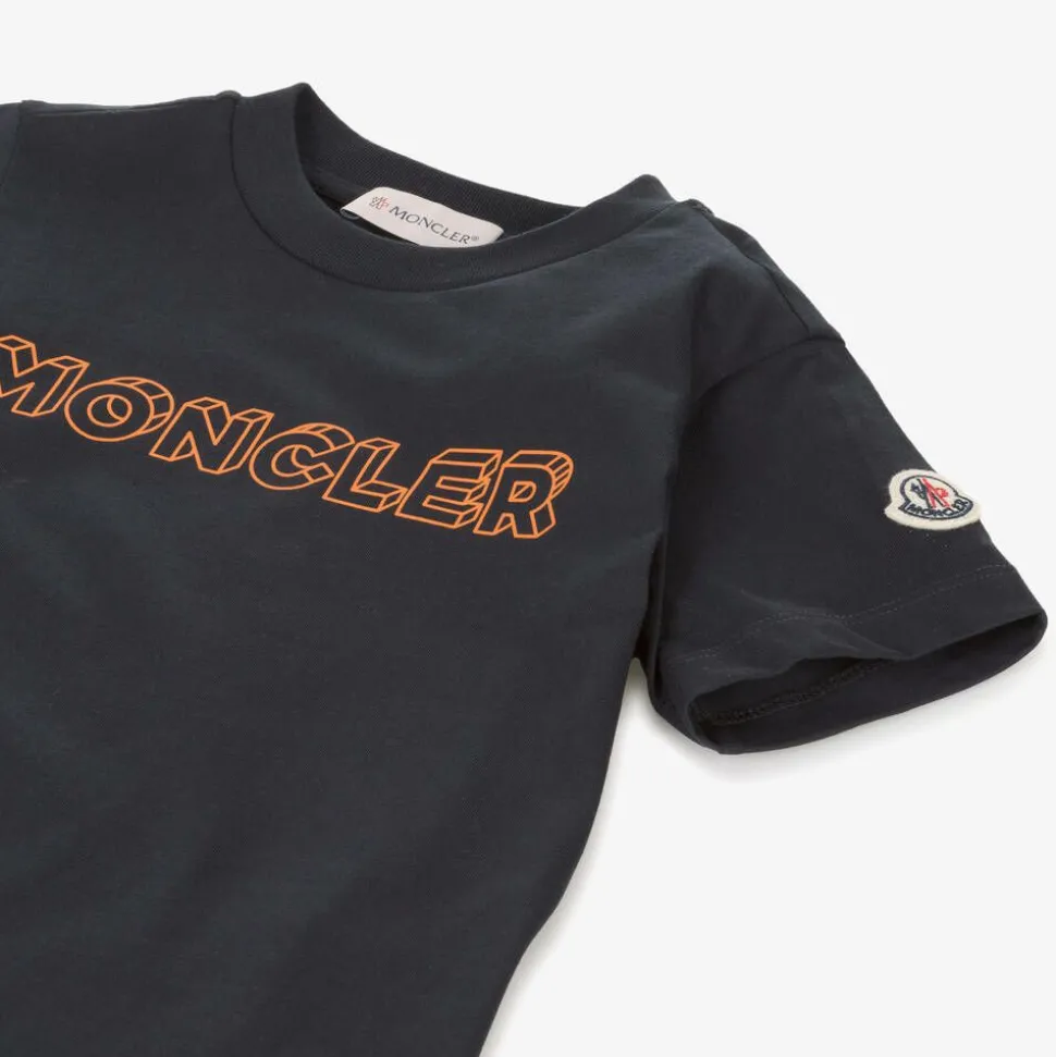 Boys Navy Blue Cotton T-Shirt