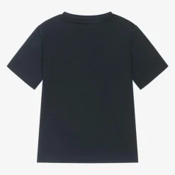Boys Navy Blue Cotton T-Shirt