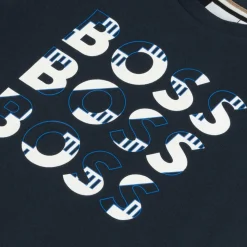 Boys Navy Blue Cotton T-Shirt