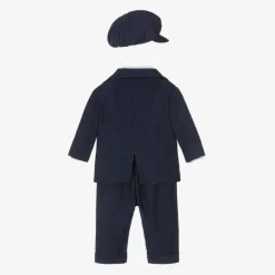Boys Navy Blue Double Breasted Suit