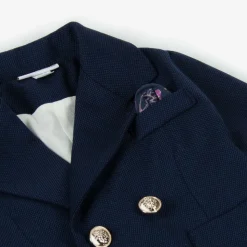 Boys Navy Blue Double Breasted Suit