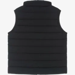 Boys Navy Blue Down Padded Eagle Gilet