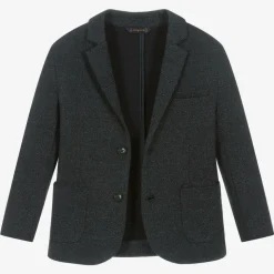 Boys Navy Blue Jersey Blazer
