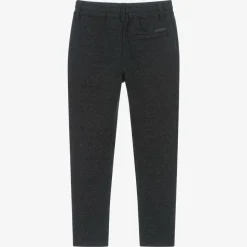 Boys Navy Blue Jersey Chino Trousers