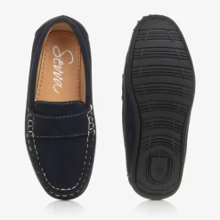 Boys Navy Blue Loafers