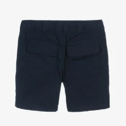 Boys Navy Blue Organic Cotton Shorts