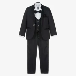 Boys Navy Blue Tuxedo Suit
