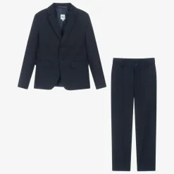 Boys Navy Blue Twill Suit