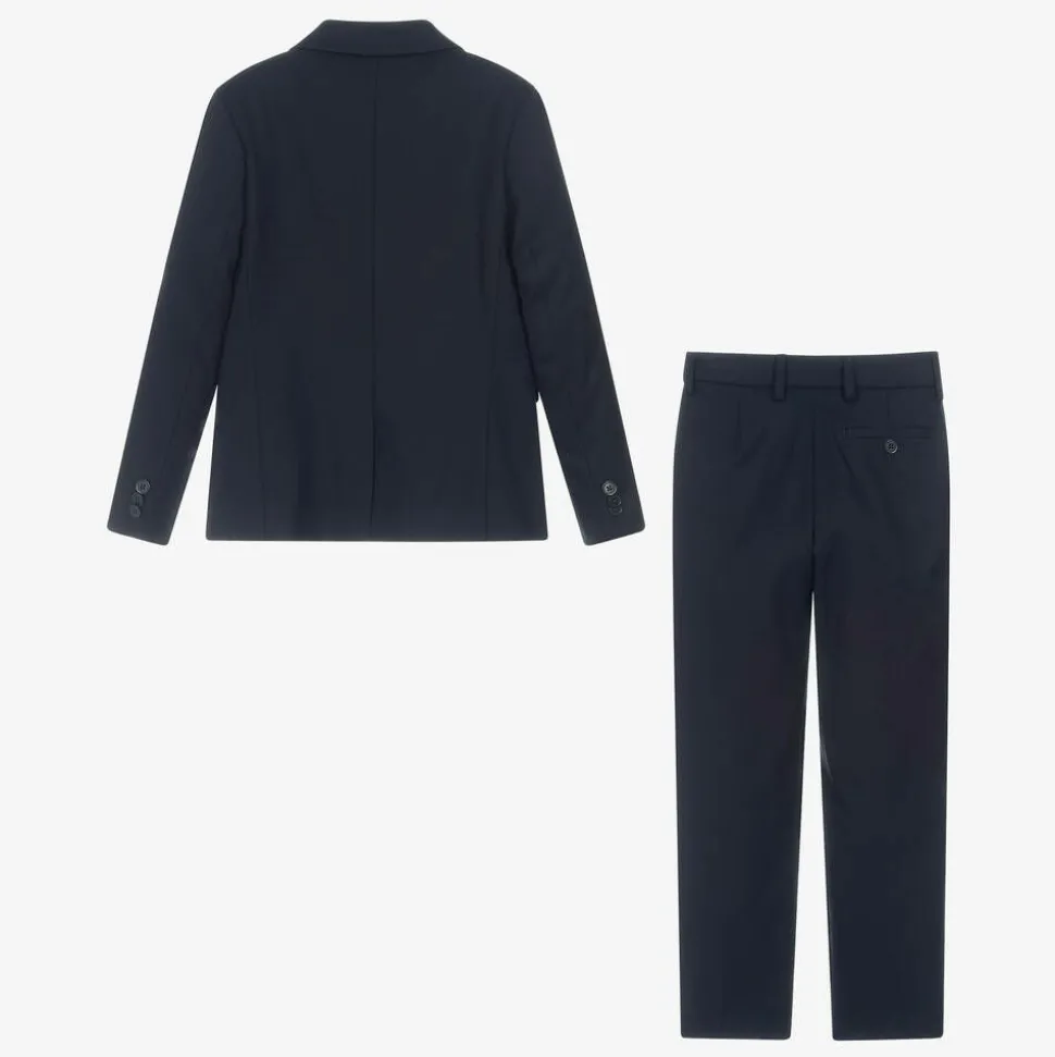 Boys Navy Blue Twill Suit