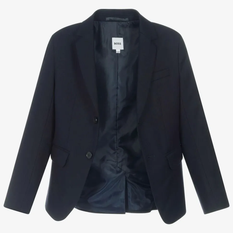 Boys Navy Blue Twill Suit