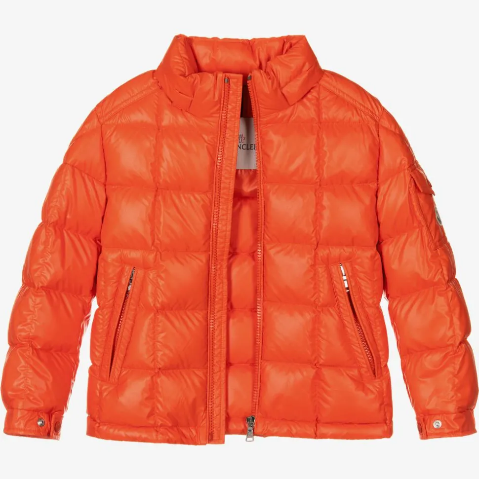 Boys Orange Jeff Down Puffer Jacket
