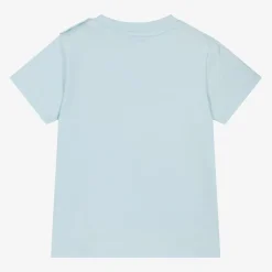 Boys Pale Blue Cotton T-Shirt