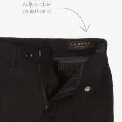 Boys Red & Black Jacquard Suit