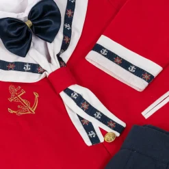 Boys Red & Blue Sailor Suit