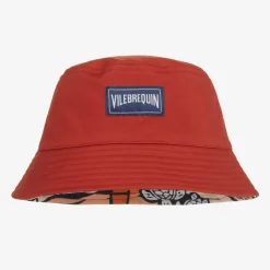 Boys Red & Orange Turtle Bucket Hat