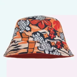 Boys Red & Orange Turtle Bucket Hat