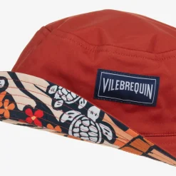 Boys Red & Orange Turtle Bucket Hat