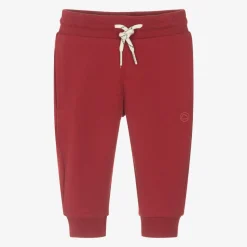 Boys Red Cotton Joggers