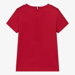 Boys Red Cotton T-Shirt