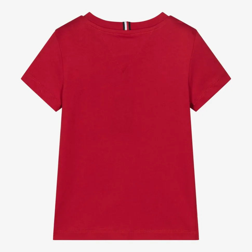 Boys Red Cotton T-Shirt