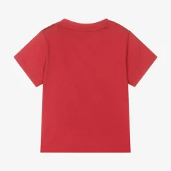 Boys Red Cotton T-Shirt