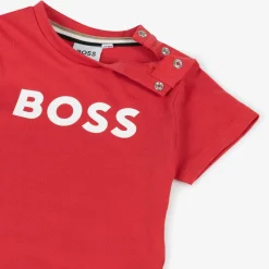 Boys Red Cotton T-Shirt