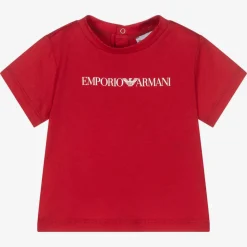 Boys Red Cotton T-Shirt