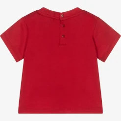 Boys Red Cotton T-Shirt