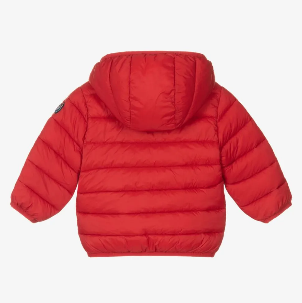 Boys Red Hooded Puffer Jacket