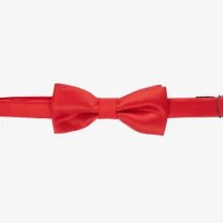 Boys Red Satin Bow Tie (10cm)
