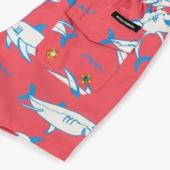 Boys Red Sharks Swim Shorts