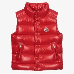 Boys Red Tib Down Puffer Gilet