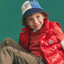 Boys Red Tib Down Puffer Gilet